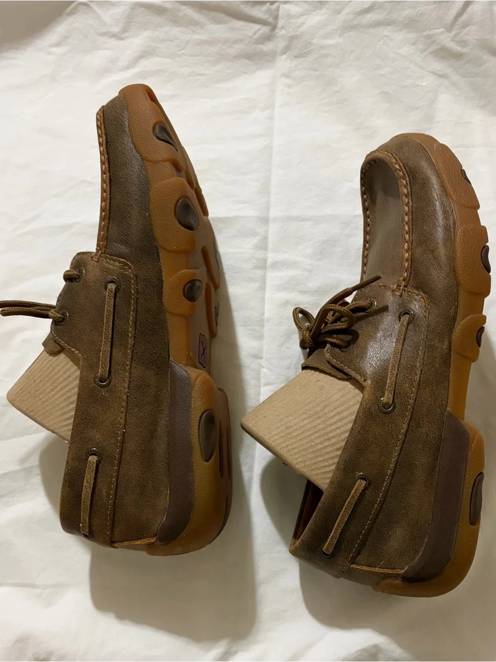 Twisted X leather driving/boat/moccasins 9.5M